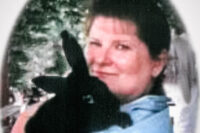 jan rebmann with house rabbit